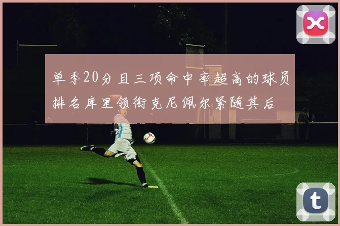 单季20分且三项命中率超高的球员排名库里领衔克尼佩尔紧随其后